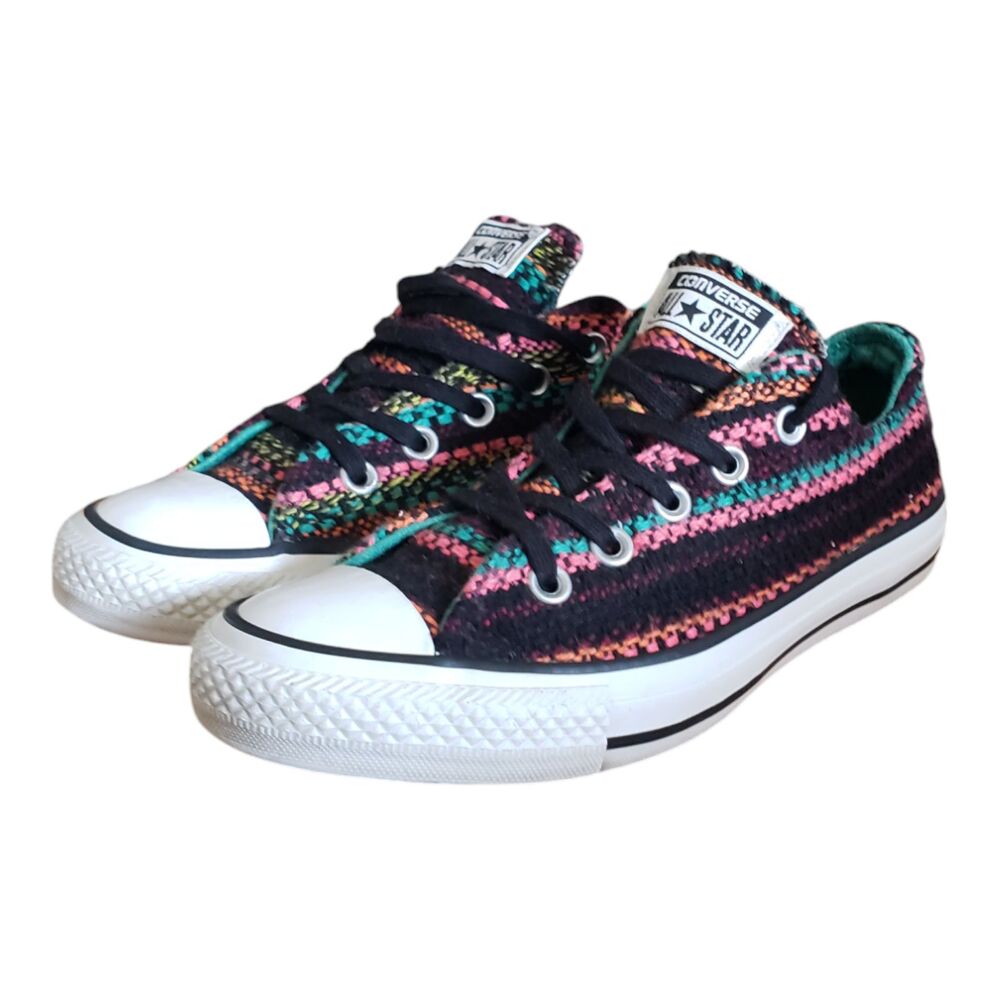 Converse All Star Parakeet OX Rainbow Boho Sneakers Low Top Women's Size 6